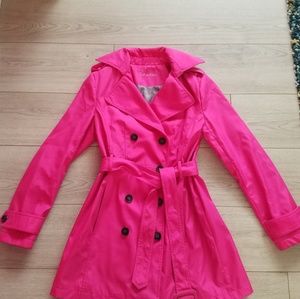 Calvin Klein Hot Pink Trench Coat